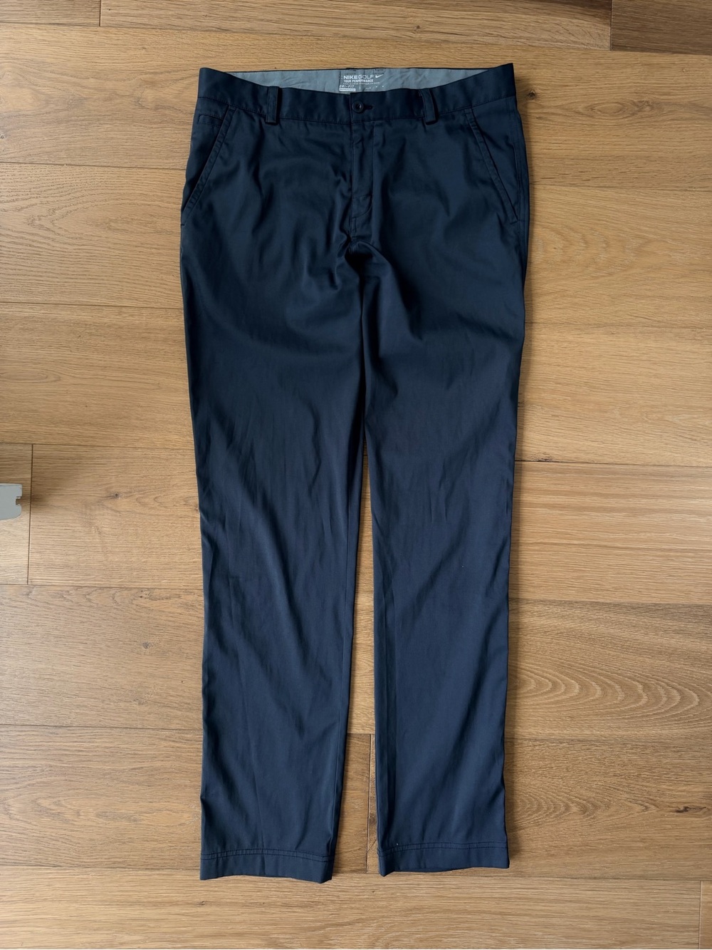 Nike Dri-FIT Golf Pants Mens 32x34Black Straight Leg Stretch Performance Casual